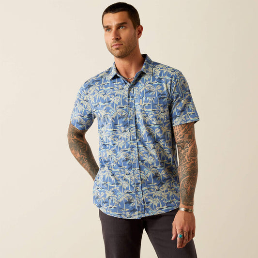 Retro Button Short Sleeve Men's Shirt