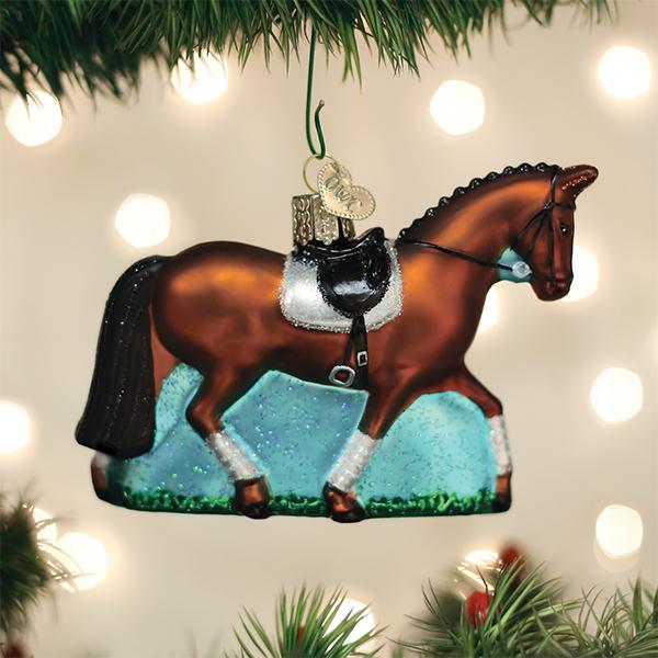 Blown Glass Ornament- Dressage Horse