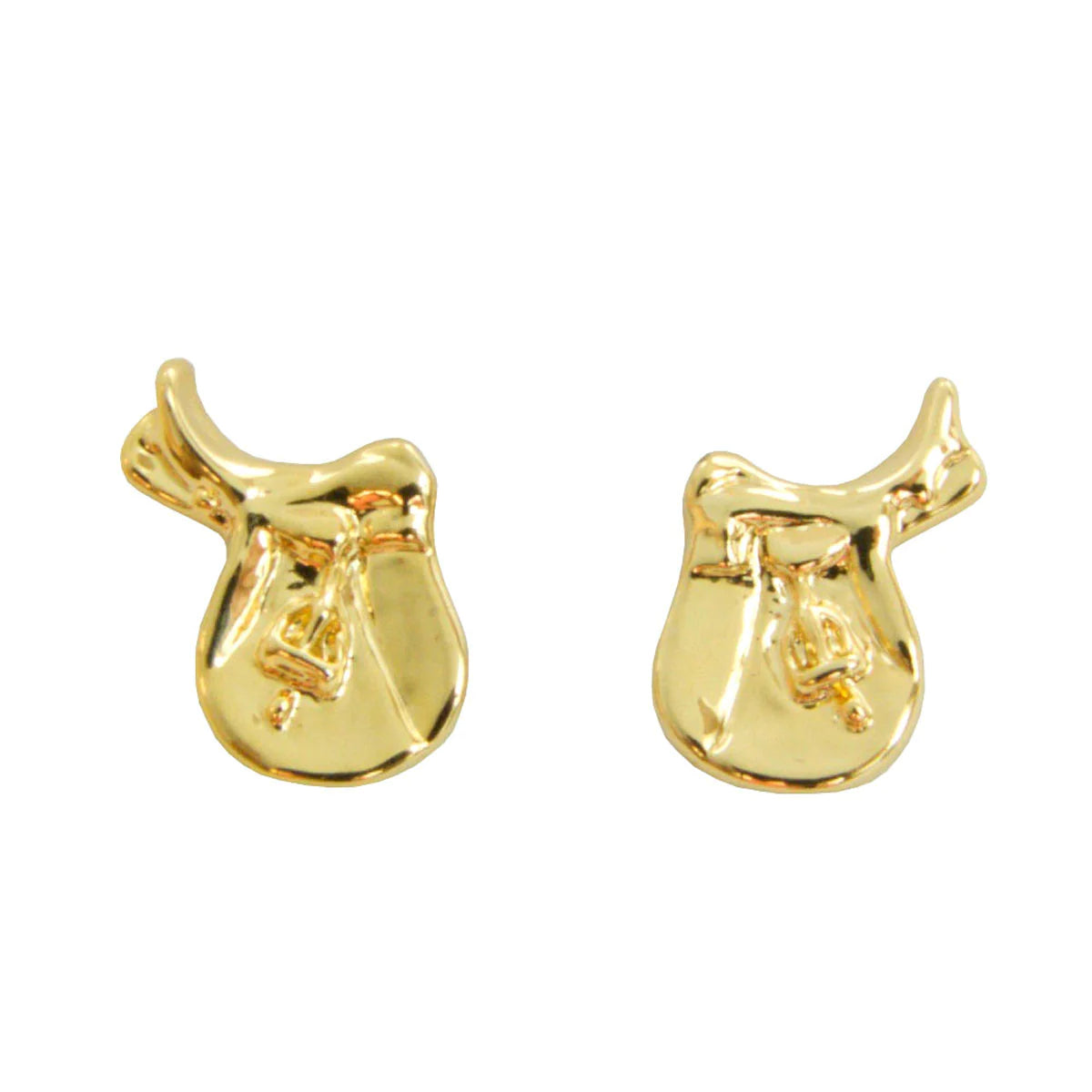 English Saddle Stud Earrings