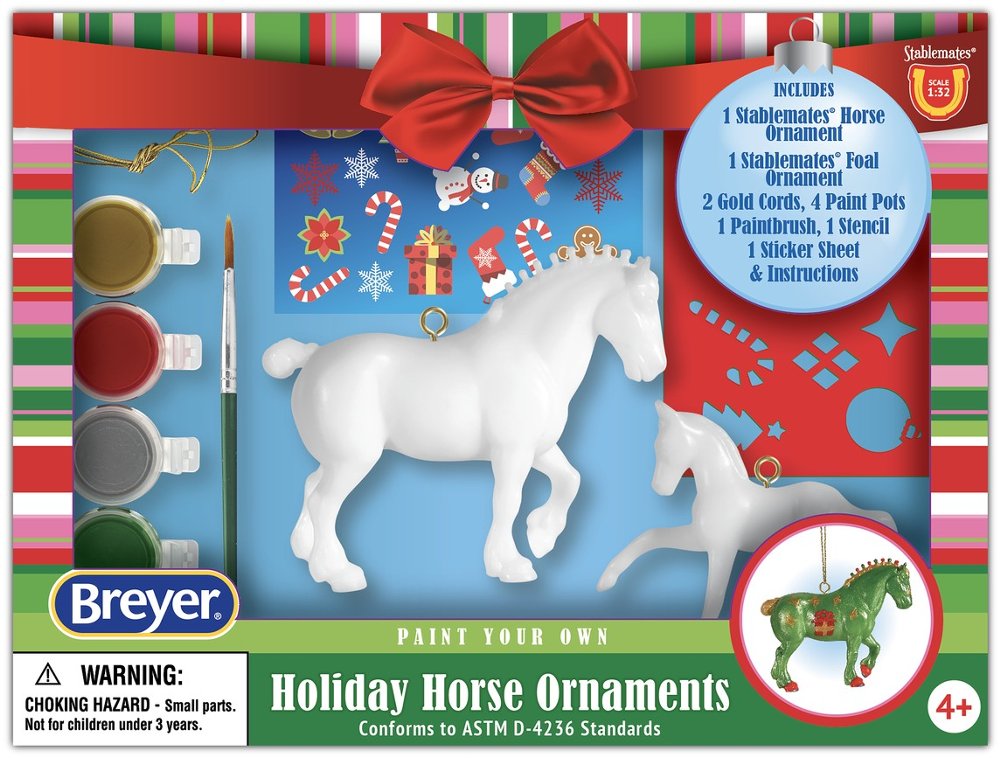 Breyer Paint Your Own Holiday Horse Ornaments- Draft & Foal || RETIRED