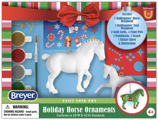 Breyer Paint Your Own Holiday Horse Ornaments- Draft & Foal || RETIRED