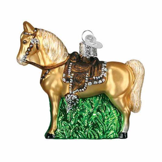 Blown Glass Ornament- Western Horse