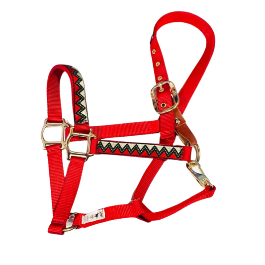 Ronmar || Nylon Overlay Breakaway Halter || Cheers Red || Cob Size ONLY