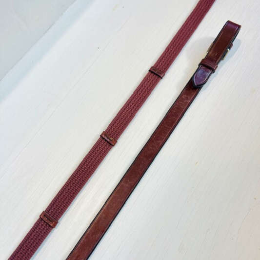 3/4" Webbed Reins with Hand Stops || DISCONTINUED