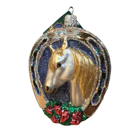 Blown Glass Ornament- Winning Horses