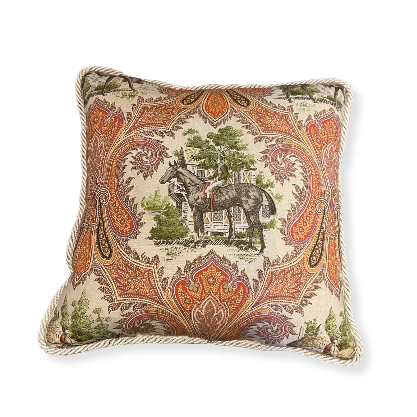 Victorian Jockey || Handmade Large Throw Pillow