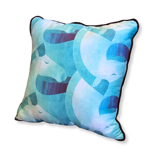 Water Horses || Handmade Large Throw Pillow