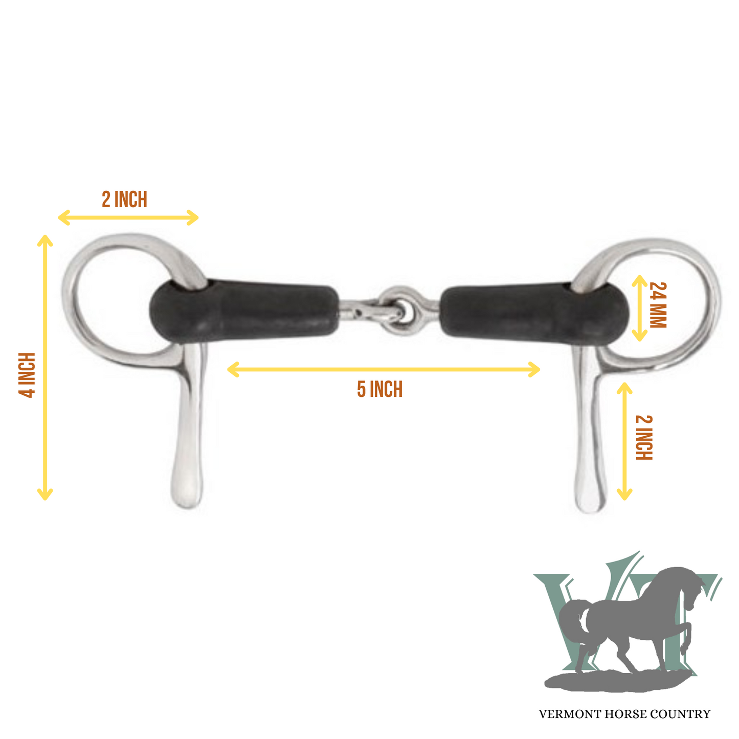 1/2 Cheek Rubber Bit || 5" ONLY