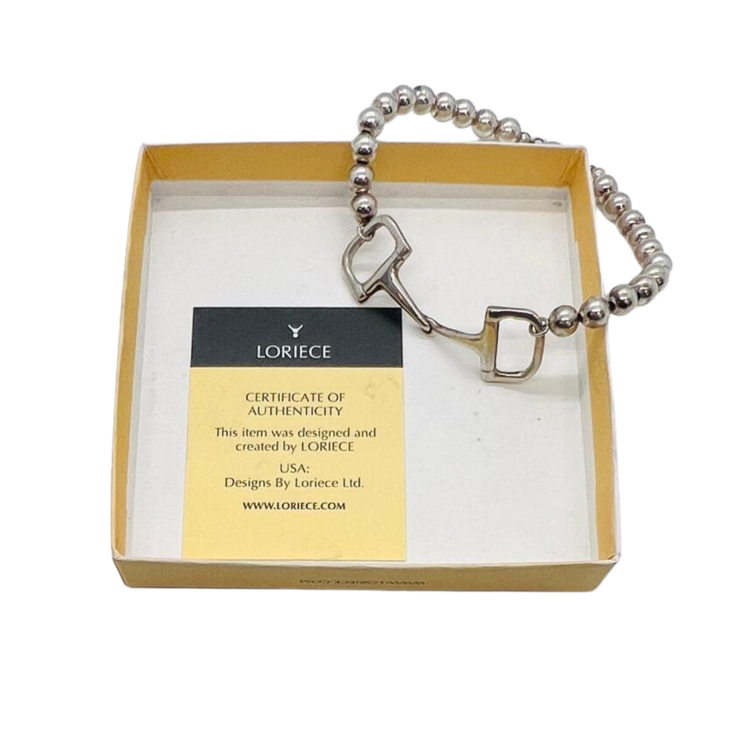 Loriece || Sterling Silver D Ring Bit Bracelet