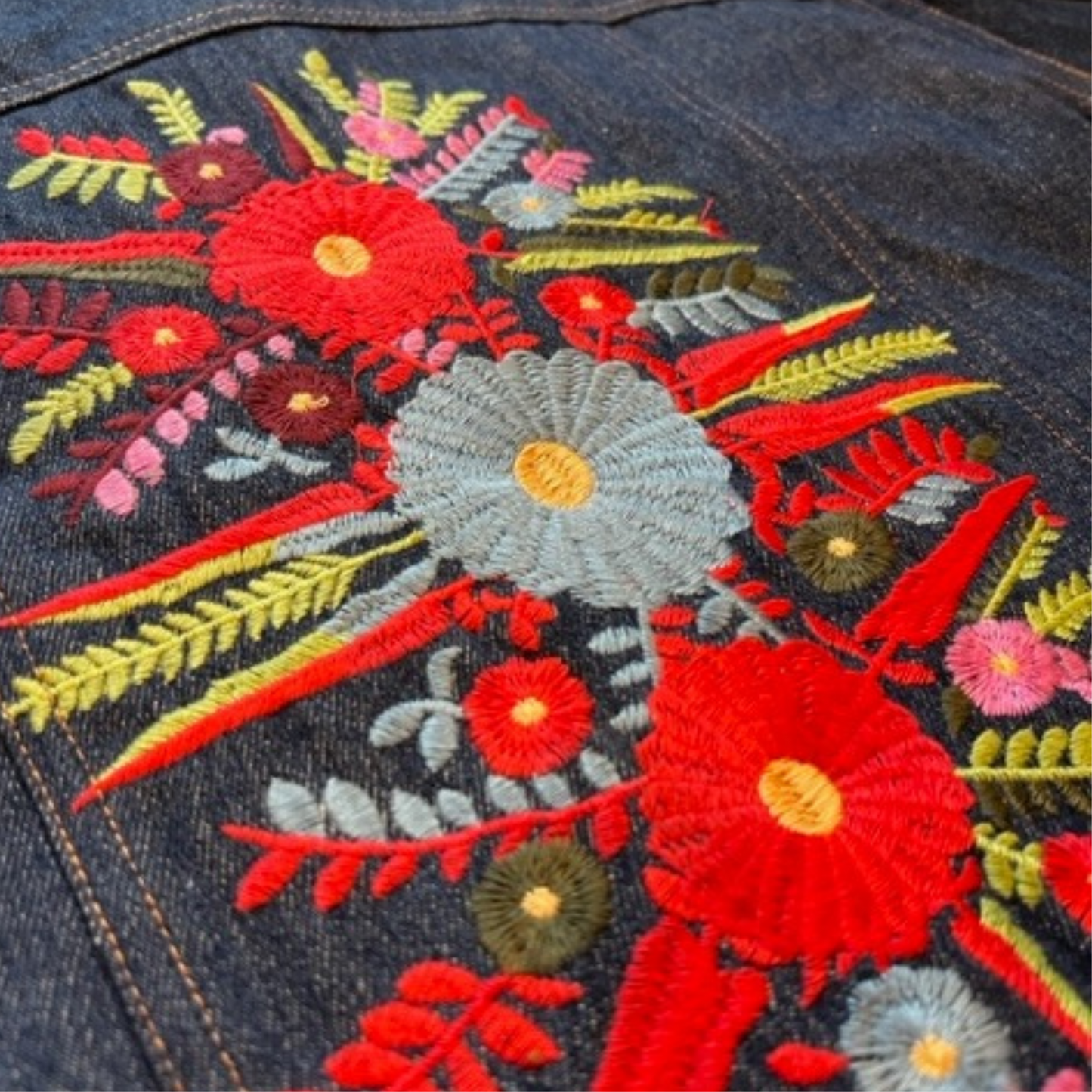 Callie Embroidered Denim Jacket