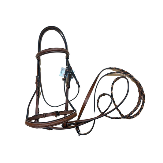 Raised Fancy Stitched Hunter Bridle || Horse Size ONLY