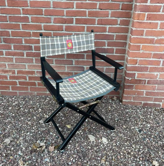 5/A Baker Plaid Directors Chair Canvas