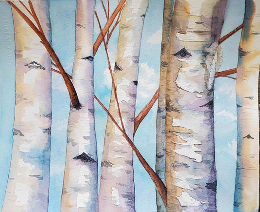 The Birch Grove || Greeting Cards by Diane Wood