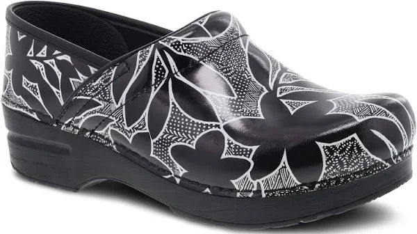 Professional Floral Patent Black