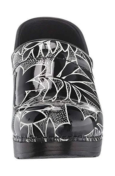 Professional Floral Patent Black