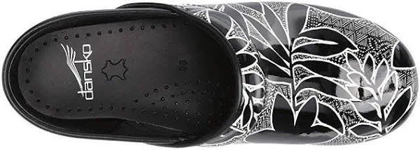 Professional Floral Patent Black