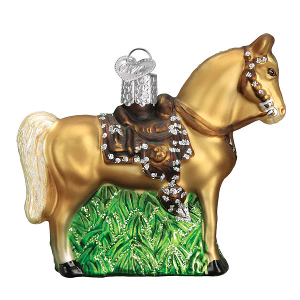 Blown Glass Ornament- Western Horse