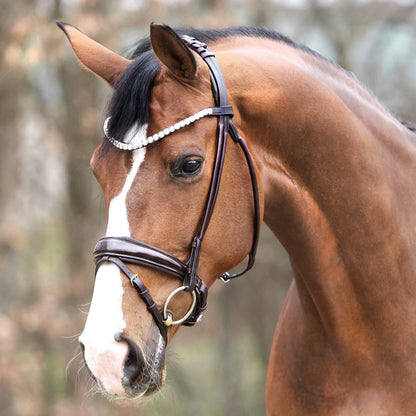 Florina Rolled Brown Patent Bridle