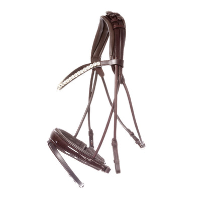 Florina Rolled Brown Patent Bridle