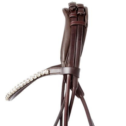 Florina Rolled Brown Patent Bridle