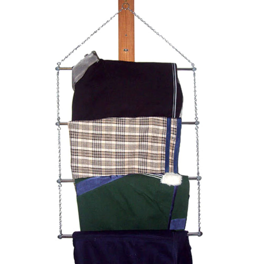 Chain Blanket Rack Blanket Rack with Chains || 4 Bar – The Vermont Horse Country Store