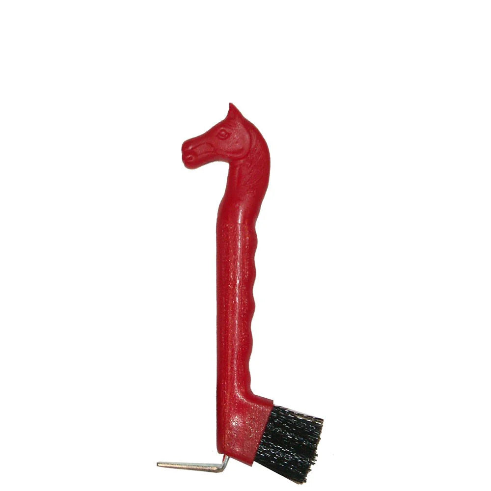 Horse Head Hoof Pick with Brush