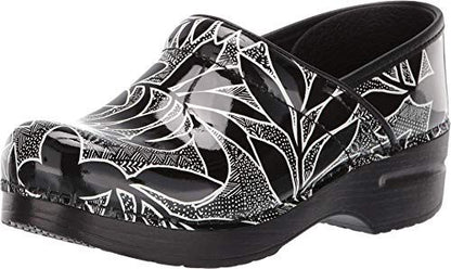 Professional Floral Patent Black