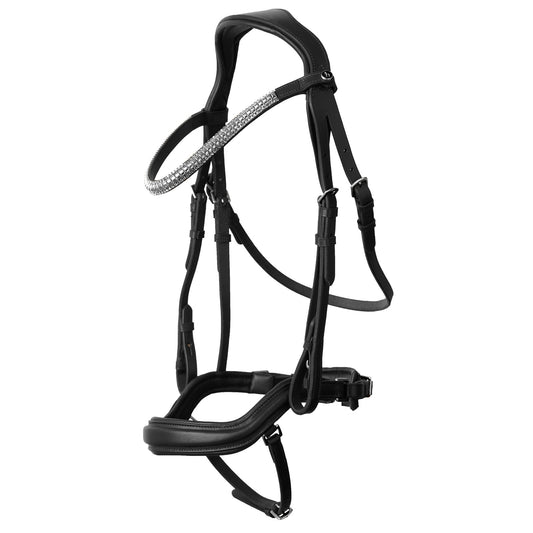 Highbury Anatomical Crystal Bridle || Black Cob Size ONLY