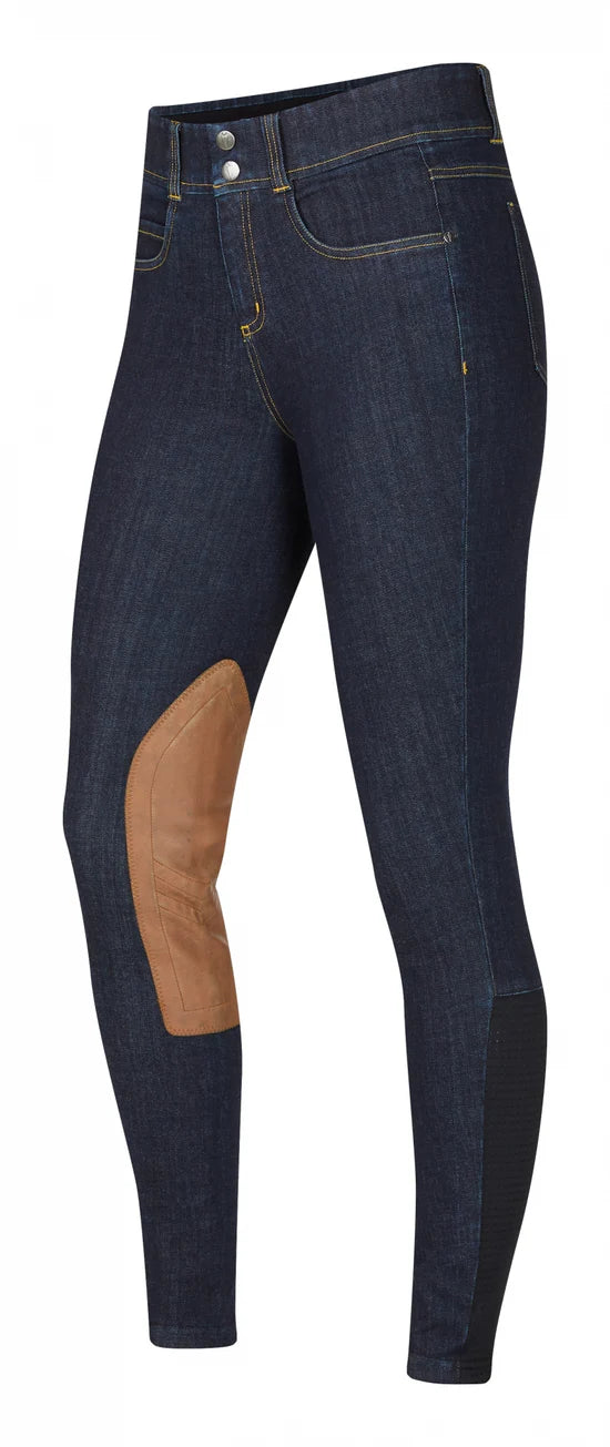 Stretch Denim Knee Patch Breeches || Size XS ONLY