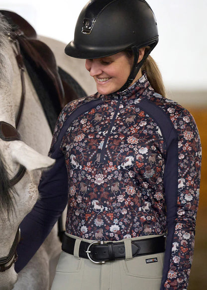 First Level Quarter Zip Stretch Fleece Tech Top