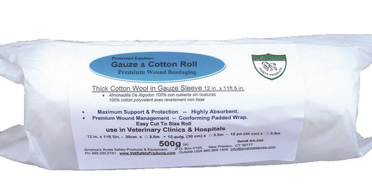 Protected Equine || Gauze & Cotton Roll || Premium Wound Bandaging