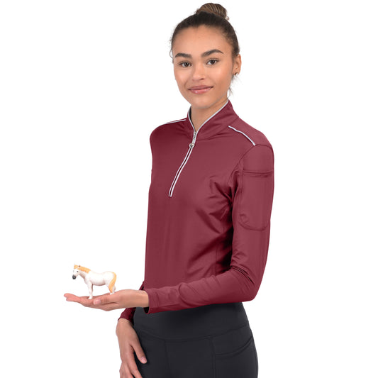 Performance Rider SkyCool Long Sleeve Shirt || Barn Red