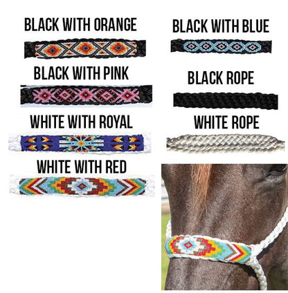Cowboy Braided & Beaded Rope Halter