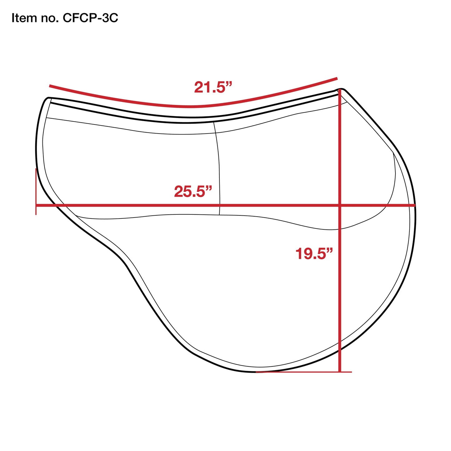 Contoured Correction Eventing Pad