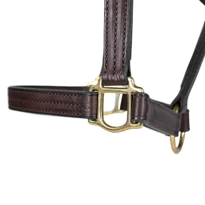 Triple Stitched Halter with Rolled Throat Latch