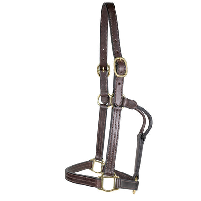 Triple Stitched Halter with Rolled Throat Latch