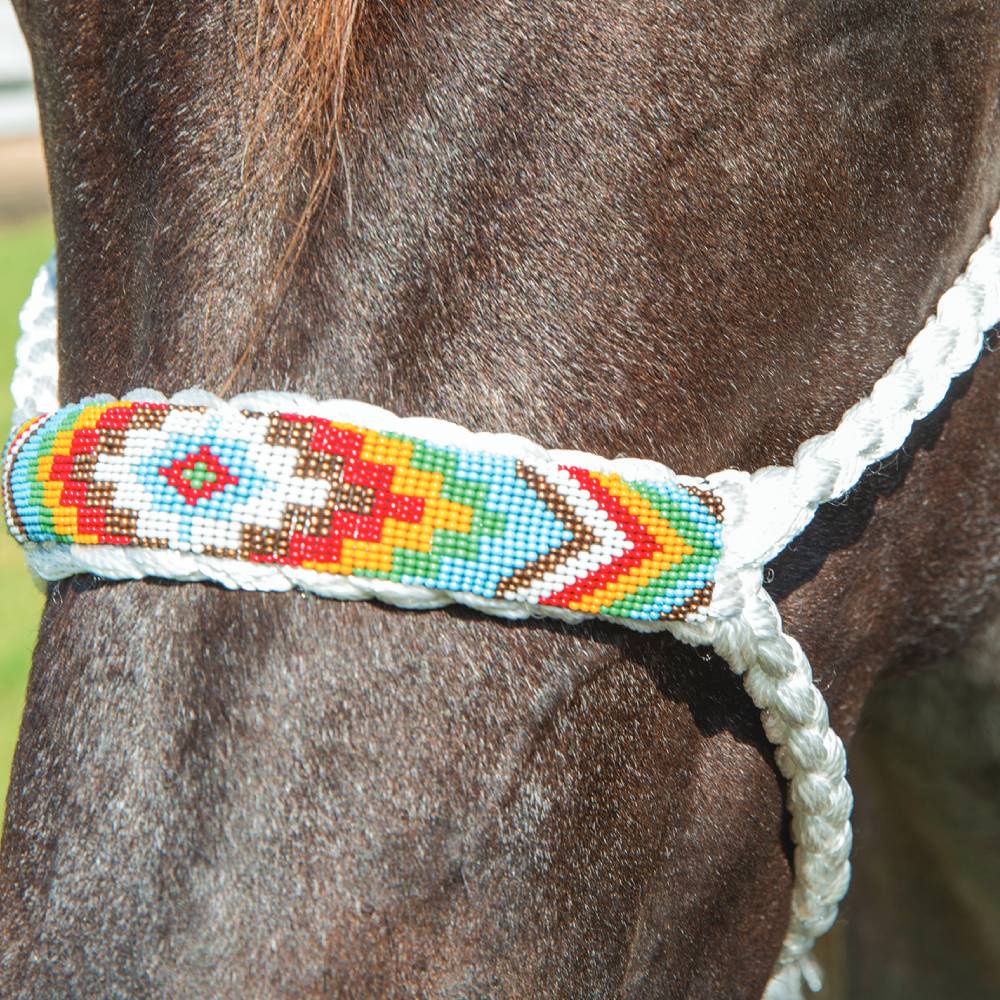 Cowboy Braided & Beaded Rope Halter