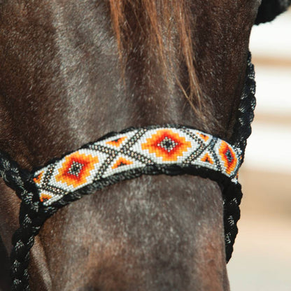 Cowboy Braided & Beaded Rope Halter