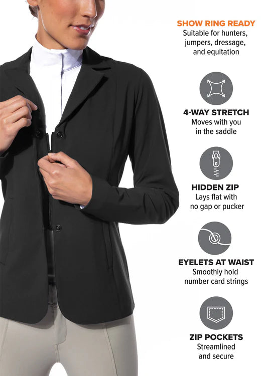 Stretch Competitor Show Coat || 4 Snap || Peppercorn