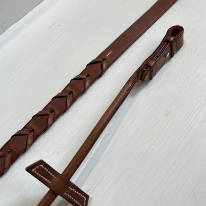 7/8" Laced Rolled Reins- Pin End || DISCONTINUED