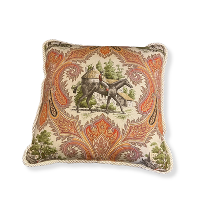 Victorian Jockey || Handmade Large Throw Pillow