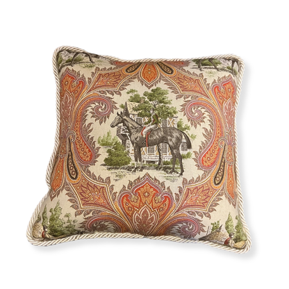 Victorian Jockey || Handmade Large Throw Pillow