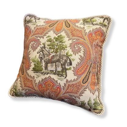 Victorian Jockey || Handmade Large Throw Pillow