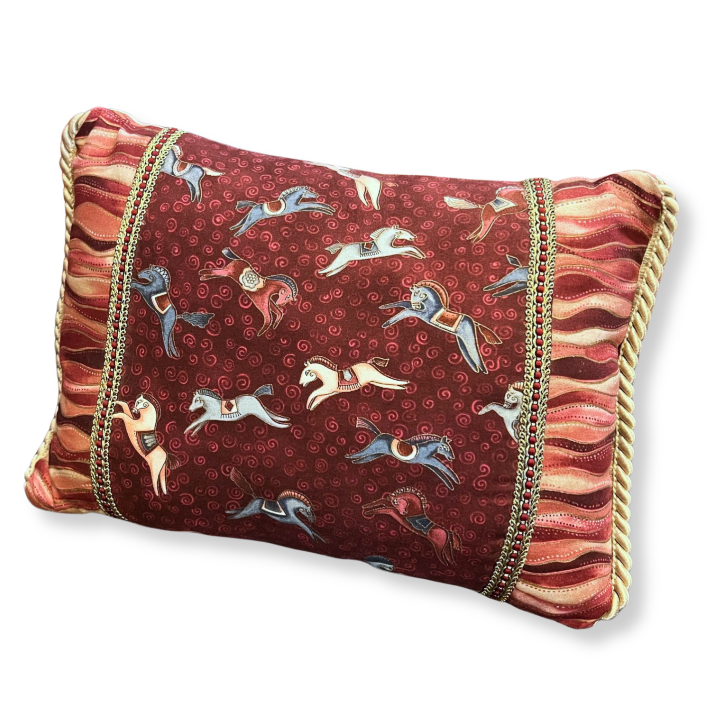 Prancing Ponies || Handmade Small Throw Pillow