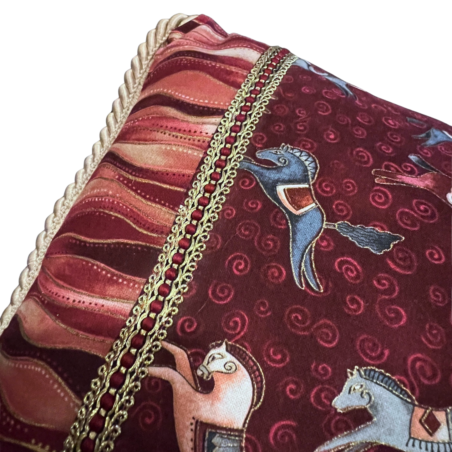 Prancing Ponies || Handmade Small Throw Pillow