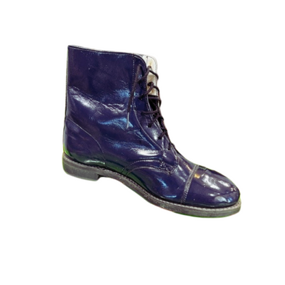 Laced Navy Blue Patent Paddock Boot || Ladie's Size 8 1/2 ONLY