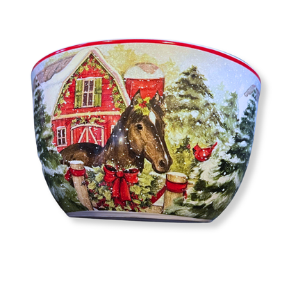 Snowy Farm Bowl Set