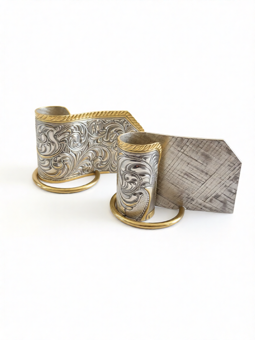 Western Candle Holder Pair