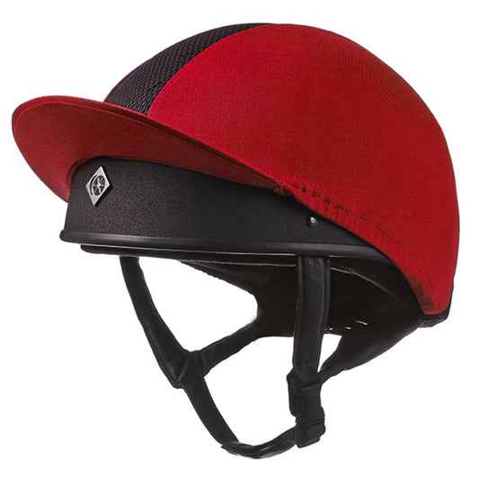 Charles Owen Pro II Hat Silk with Vent - Red || Size M 1 ONLY