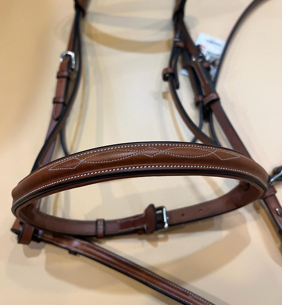 Raised Fancy Stitched Hunter Bridle || Horse Size ONLY
